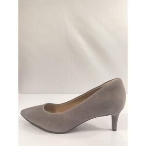Rockport Shoes Women's Size 9.5 Medium Gray W CINDY Suede Kitten Heel Pumps New